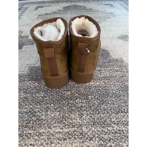 New! Union Bay Sabina Chestnut Platform Booties - Picture 4 of 5